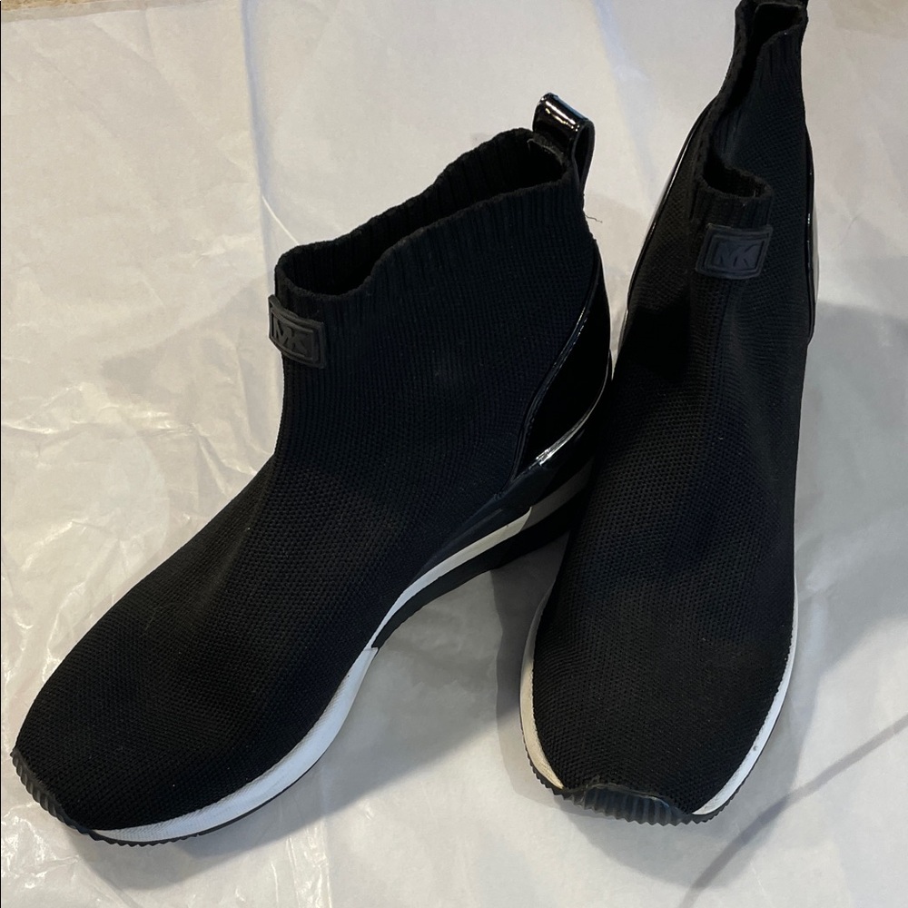 Michael Kors Black Knit High-Top Sneakers